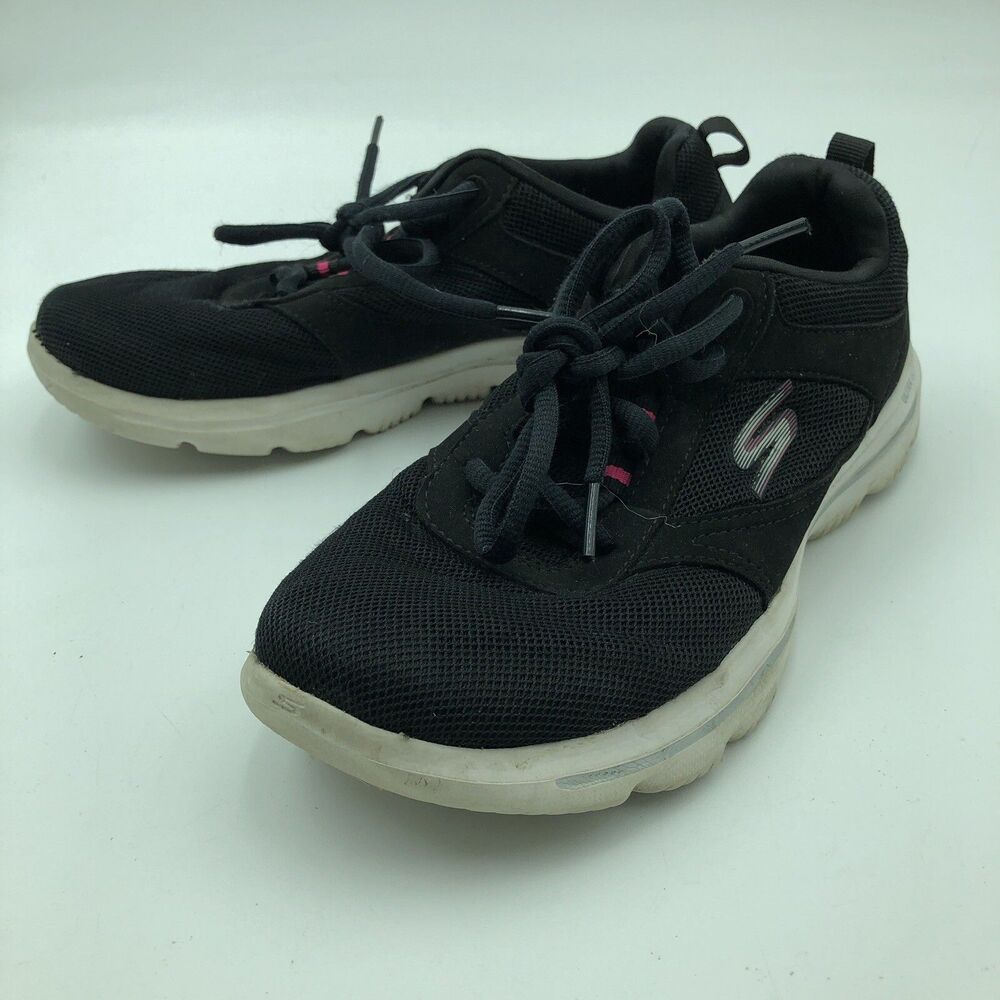 Skechers Go Walk Ultra Go Shoes Black Pink Walking Sneakers 15734 Sz 6